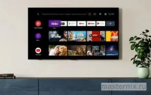 телевизор с большой диагональю на стене